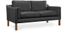 Buy Scandinavian design Design Sofa 2212 (2 seats) - Faux Leather Dark grey 13915 at MyFaktory