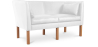 Buy Design Sofa 2214 (2 seats) - Faux Leather White 13918 - prices
