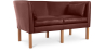 Buy Design Sofa 2214 (2 seats) - Faux Leather Brown 13918 at MyFaktory