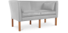 Buy Design Sofa 2214 (2 seats) - Faux Leather Light grey 13918 home delivery