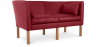 Buy Design Sofa 2214 (2 seats) - Faux Leather Red 13918 with a guarantee