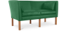 Buy Design Sofa 2214 (2 seats) - Faux Leather Green 13918 - prices