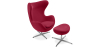 Buy Bold Chair with Ottoman - Fabric Red 13657 in the Europe