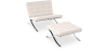Buy City Armchair with Matching Ottoman - Premium Leather Ivory 13184 - prices