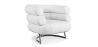 Buy Designer armchair - Faux leather upholstery - Biven White 16500 - prices