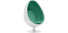 Buy Armchair Ele Chair - White exterior - Faux Leather Turquoise 13193 - in the EU