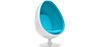 Buy Armchair Ele Chair - White exterior - Faux Leather Turquoise 13193 - in the EU