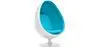 Buy Armchair Ele Chair - White exterior - Faux Leather Turquoise 13193 - in the EU