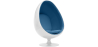 Buy Armchair Ele Chair - White exterior - Faux Leather Dark blue 13193 at MyFaktory