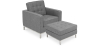 Buy Kanel Armchair with Matching Ottoman - Cashmere Light grey 16513 at MyFaktory