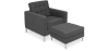 Buy Kanel Armchair with Matching Ottoman - Cashmere Dark grey 16513 with a guarantee