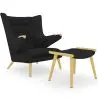 Buy Gerth Armchair with Matching Ottoman Black 16766 - in the EU