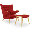 Buy Gerth Armchair with Matching Ottoman Red 16766 at MyFaktory