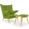 Buy Gerth Armchair with Matching Ottoman Olive 16766 in the Europe