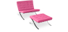 Buy City Armchair with Matching Ottoman - Faux Leather Pink 13183 in the Europe