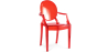 Buy Dining Chair Louis King Design Transparent Red transparent 16461 - in the EU