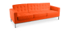 Buy Design Sofa Kanel  (3 seats) - Premium Leather Orange 13247 - in the EU