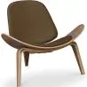Buy Designer armchair - Scandinavian armchair - Faux leather upholstery - Luna Chocolate 16774 in the Europe