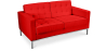 Buy Design Sofa Kanel (2 seats) - Premium Leather Red 13243 with a guarantee