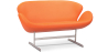 Buy Scandinavian design Swin Sofa (2 seats) - Faux Leather Orange 13912 - in the EU