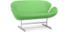 Buy Scandinavian design Swin Sofa (2 seats) - Faux Leather Light green 13912 in the Europe