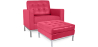 Buy Kanel Armchair with Matching Ottoman - Faux Leather Fuchsia 16514 at MyFaktory