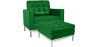 Buy Kanel Armchair with Matching Ottoman - Faux Leather Dark green 16514 in the Europe