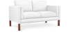 Buy Design Sofa 2332 (2 seats) - Faux Leather White 13921 at MyFaktory