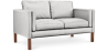 Buy Design Sofa 2332 (2 seats) - Faux Leather Light grey 13921 with a guarantee