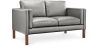 Buy Design Sofa 2332 (2 seats) - Faux Leather Grey 13921 with a guarantee