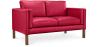Buy Design Sofa 2332 (2 seats) - Faux Leather Fuchsia 13921 - prices