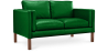 Buy Design Sofa 2332 (2 seats) - Faux Leather Dark green 13921 home delivery