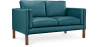 Buy Design Sofa 2332 (2 seats) - Faux Leather Blue 13921 with a guarantee