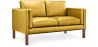 Buy Design Sofa 2332 (2 seats) - Faux Leather Pastel yellow 13921 home delivery