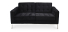Buy 2 seats Sofa Kanel - Fabric Black 13241 - in the EU