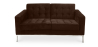 Buy 2 seats Sofa Kanel - Fabric Brown 13241 - prices
