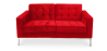Buy 2 seats Sofa Kanel - Fabric Red 13241 at MyFaktory