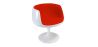 Buy Lounge Chair - White Design Chair - Fabric Upholstery - Brandy Red 13158 at MyFaktory