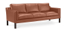 Buy Design Sofa 2213 (3 seats) - Faux Leather Light brown 13927 in the Europe