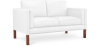 Buy Design Sofa 2332 (2 seats) - Premium Leather White 13922 in the Europe