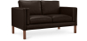Buy Design Sofa 2332 (2 seats) - Premium Leather Chocolate 13922 home delivery