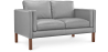 Buy Design Sofa 2332 (2 seats) - Premium Leather Grey 13922 with a guarantee
