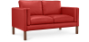 Buy Design Sofa 2332 (2 seats) - Premium Leather Red 13922 in the Europe