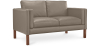 Buy Design Sofa 2332 (2 seats) - Premium Leather Taupe 13922 at MyFaktory