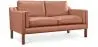 Buy Scandinavian design Design Sofa 2212 (2 seats) - Faux Leather Light brown 13915 in the Europe