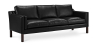 Buy Design Sofa 2213 (3 seats) - Premium Leather Black 13928 - in the EU
