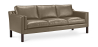 Buy Design Sofa 2213 (3 seats) - Premium Leather Taupe 13928 in the Europe