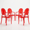 Buy X4 Armchair Louis King Design Transparent Red transparent 16464 - prices