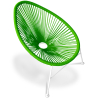 Buy Acapulco Chair - White Legs Light green 58295 with a guarantee