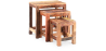Buy 3 Vintage low recycled wooden stackable tables - Seaside Multicolour 58507 - in the EU